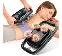 BOB AND BRAD TheraPanel Pistola Massaggio muscolare 4 Teste Deep Tissue con Piastra Sostituibile, 4X Efficacia Antidolorifica, Massaggiatore Elettrico Schiena Spalle, Regalo Donne Uomini