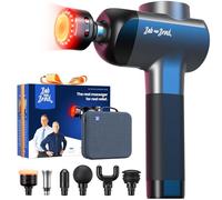 BOB AND BRAD X6 Ultra Pistola Massaggiante Professionale Portatile con Calore & Terapia LED Rossa - Massaggiatore Muscolare a Percussione per Atleti