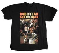 Bob Dylan And The Fascia Il Piano Interrato Nastri Americana Rock Maglietta