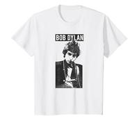Bob Dylan - Harmony 60s (Black) Maglietta, Bambini, Bianco, 12 Anni
