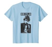 Bob Dylan - Harmony 60s (Black) Maglietta, Bambini, Celeste, 8 Anni
