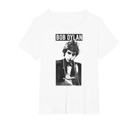 Bob Dylan - Harmony 60s (Black) Maglietta, Donna Plus-Size, Bianco, 3X