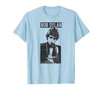 Bob Dylan - Harmony 60s (Black) Maglietta, Uomo, Celeste, L