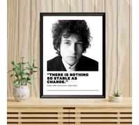 BOB DYLAN - Quadro Stampa Poster musica CORNICE INCLUSA 40x30