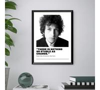 BOB DYLAN - Quadro Stampa Poster Musica Vintage CORNICE INCLUSA 40x30