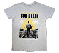 Bob Dylan T Shirt Slow Train Comin Up Nuovo Ufficiale Uomo Grigio Size L