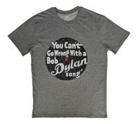 Bob Dylan - You Cant Go Wrong, Short Sleeve da Uomo, Grigio (Grey), M