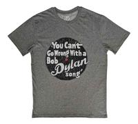 Bob Dylan - You Cant Go Wrong, Short Sleeve da Uomo, Grigio (Grey), XL