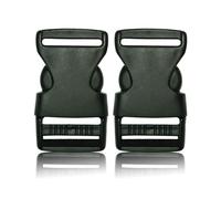 BOB-KRAFT - 2 x 20mm Fibbie Plastica, Nero, Fibbia Zaino Sgancio Rapido, Per Cucito, Accessori, Borse, Abbigliamento, 2 pezzi, Prodotto in Europa