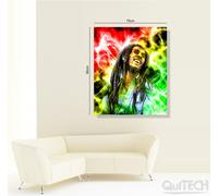 Bob Marley - 1 - Quadro stampa su Tela Pelle Canvas Dipinto Arte Moderna