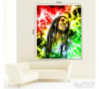 Bob Marley - 1 - Quadro stampa su Tela Pelle Canvas Dipinto Arte Moderna
