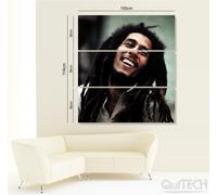 Bob Marley - 10 - Quadro stampa su Tela Pelle Canvas Dipinto Arte Moderna
