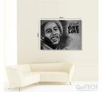 Bob Marley - 3 - Quadro stampa su Tela Pelle Canvas Dipinto Arte Moderna