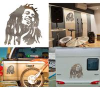 Bob Marley, Adesivo In Vinile Da Taglio