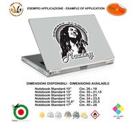 Bob Marley adesivo notebook tablet sticker picture singer print pvc 1 pz.