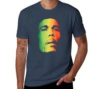 Bob|Marley Face - Maglietta da uomo, Stile blu navy, XXL