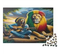 Bob Marley Leone Puzzles 1000 Pezzi Carta riciclata per adulti Puzzle per adulti Impossibile difficile stimolante Ottima idea regalo per uomini e donne 38x26cm/1000pcs