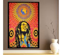 Bob Marley Mandala Decor biancheria da letto arazzo indiano in cotone appendi...