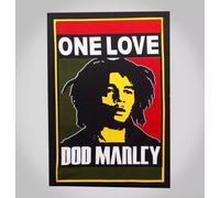 Bob Marley One Love Arazzo da Parete Poster Lancio Bandiera Cotone Tessuto Arte