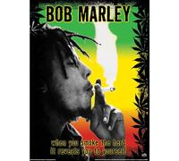 Bob Marley - Stampa Herb, multicolore, 40 cm x 30 cm