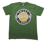 Bob Marley T Shirt Jamaica's Finest Logo Ufficiale Unisex Verde, Verde, L