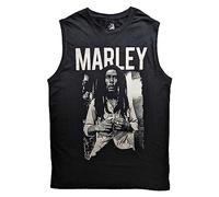 Rock Off officially licensed products Bob Marley Tank Top Muscle T Shirt Marley B&W Portrait Nuovo Ufficiale Unisex Size XL