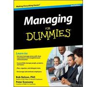 Bob Nelson Peter Economy Managing For Dummies (Tascabile)