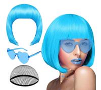 Bob Parrucche da donna - Neon gioco di ruolo | Parrucca per giochi di ruolo | Per donne e ragazze in costume | Conventions fumetti Conventions maschera teatro scuola concerti carnevale