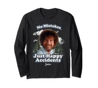 Bob Ross Happy Clouds Maglia a Manica