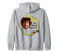Bob Ross Just Beat The Devil out of It Felpa con Cappuccio