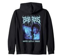 Bob Ross Little Trees Metal Felpa con Cappuccio