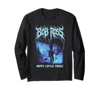 Bob Ross Little Trees Metal Maglia a Manica