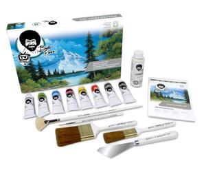 Bob Ross Meister - Set da pittura con colori a olio e pennelli, 15 pezzi per pittura paesaggistica