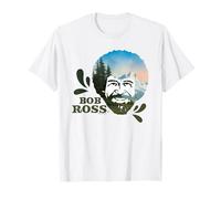 Bob Ross Mountain Head Maglietta