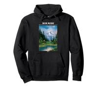 Bob Ross Mountain Serenity Felpa con Cappuccio