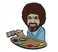 Bob Ross Ufficiale Toppa Collezione Esclusivo Ricamato Ferro Su Toppa