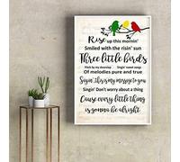 Bob Three Little Birds Lyric Retro Art Wall Decor Poster in metallo, 20 x 30 cm