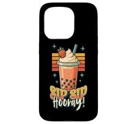 Boba Bubble Tea Amante Boba Sorseggiando Bubble Tea Appassionato Custodia per iPhone 15 Pro