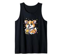 Boba Bubble Tea Amante Corgi Bere Bubble Tea Appassionato Canotta