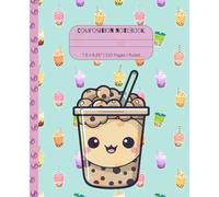 Boba Composition Notebook: 7.5 x 9.25” | 110 Pages | Ruled Paper | Great for School Note-Taking or Personal Journal / Diary