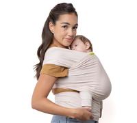 Boba Fascia Porta Bebè Elastica, Bambù Bio, Neonato, Pietra | Maglia Traspirante al bambù, dal neonato al bambino. Porta a Mani Libere per coccole, allattamento e nanna, 3-16 kg.