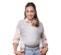Boba Fascia Porta Bebè Elastica, Bambù, Neonato, Serenity Grigio Chiaro | Maglia Traspirante al bambù, dal neonato al bambino. Porta a Mani Libere per coccole, allattamento e nanna, 3-16 kg.