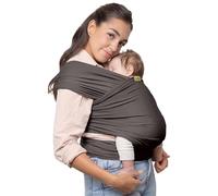 Boba Wrap - Fascia Elastica Porta Bebè Neonato, Portabimbo Facile dalla nascita a 15kg (Dark Grey Organic)