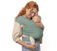 Boba Fascia Porta Bebè Elastica, Cotone, Neonato, Verde Salvia