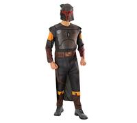 Rubies Costume Boba Fett Deluxe per adulti, Tuta stampata digitalmente con masch