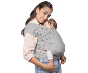 Boba Marsupio Avvolgente, Serenity Grigio Chiaro - Originale Fascia Elastica Per Neonati, Perfetta Per Neonati E Bambini Fino A 35 Libbre