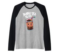 Boba Tea Bubble Tea Gli amanti del tè si uniscono: sorseggiare, assaporare, sorridere insieme Maglia con Maniche Raglan