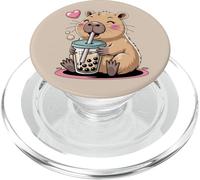 Boba Tea Kawaii Capybara, grazioso design per tè al latte a bolle PopSockets PopGrip per MagSafe