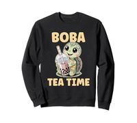 Boba Tea Time Cute Kawaii Animal Tartaruga Bere Bubble Tea Felpa
