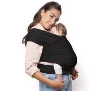 Boba Wrap - Black - Fascia Elastica Porta Bebè Neonato, Portabimbo Facile dalla nascita a 15kg